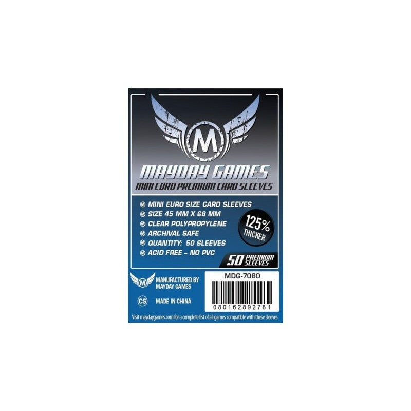 Fundas Card Sleeves Mayday- Mini Euro 7080 - (45x68mm) 50u